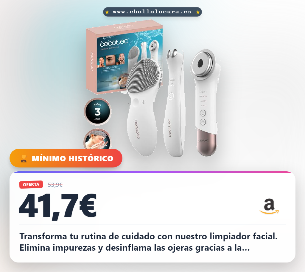 Descubre el limpiador facial masajeador con fototerapia para antiojeras y regenera la elasticidad de tu piel.