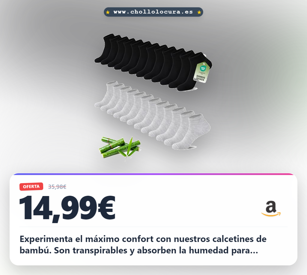 Aprovecha los calcetines de bambú anti-olor y transpirables para hombre y mujer en oferta histórica