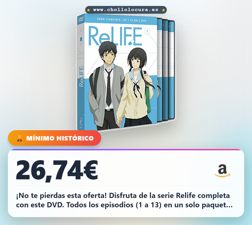Descubre Relife Serie Completa: Episodios 1 a 13 en DVD, ¡una ganga imperdible al mejor precio!