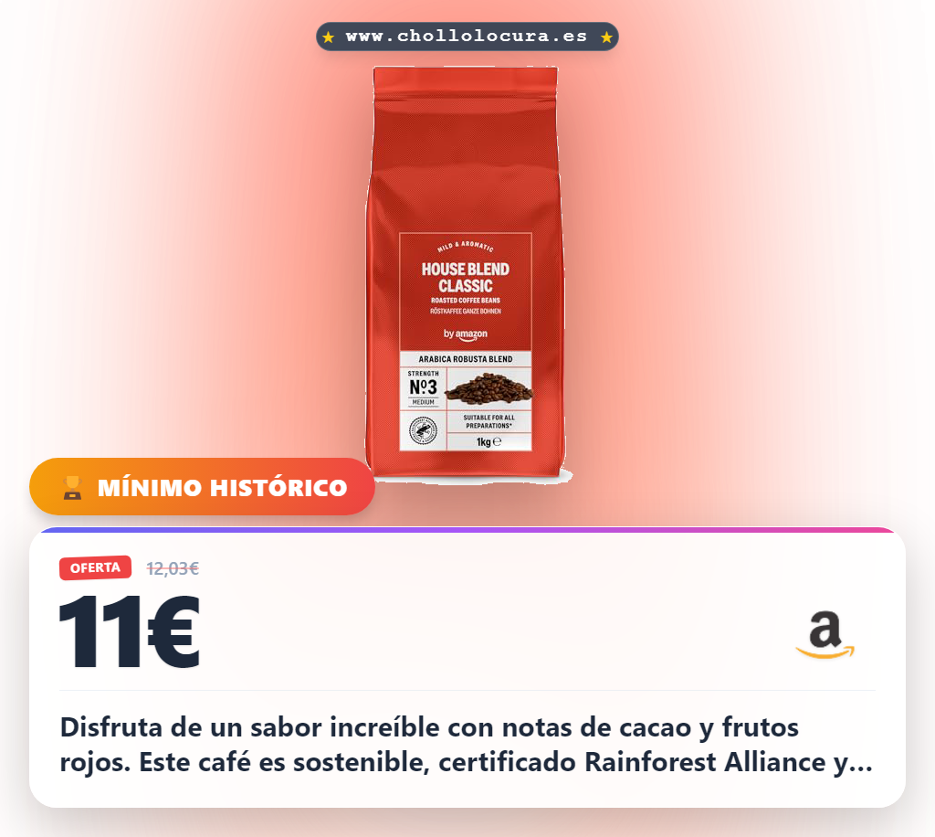Aprovecha esta mezcla de café Arábica y Robusta con notas de cacao y frutos rojos certificado Rainforest Alliance