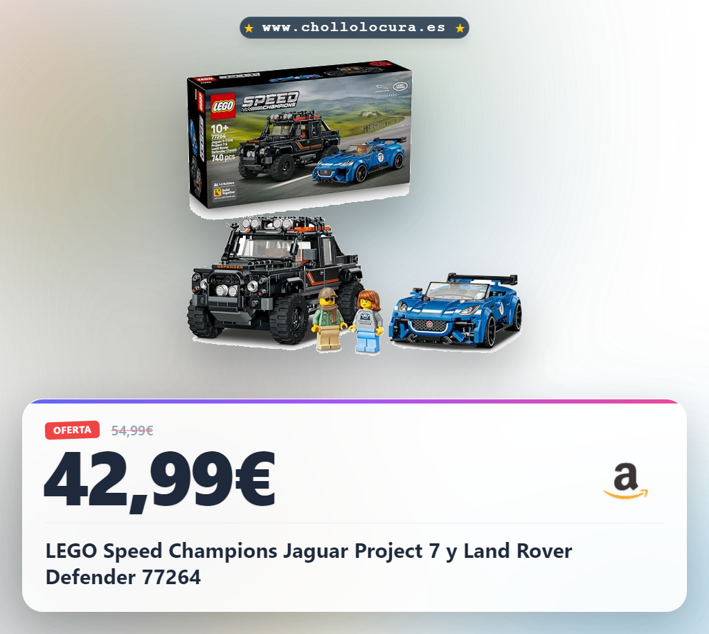 LEGO Speed Champions Jaguar Project 7 y Land Rover Defender 77264