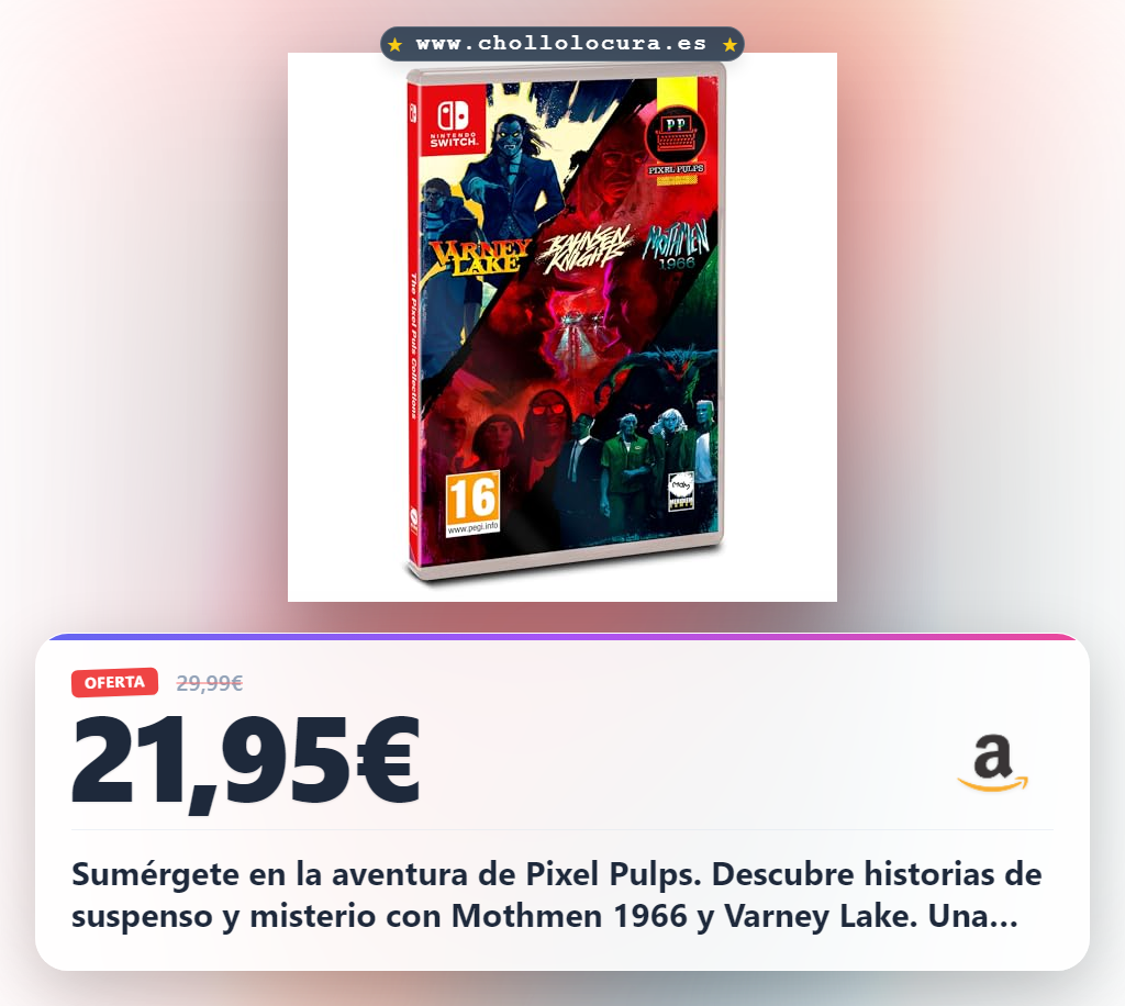 Aprovecha la colección Pixel Pulps en Nintendo Switch con historias de Mothmen y Varney Lake al mejor precio