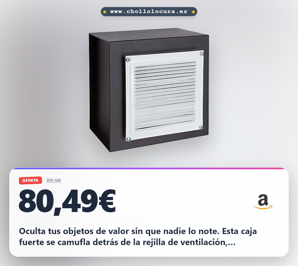 Consigue la caja fuerte camuflada con rejilla para empotrar en la pared y guardar objetos de valor al mejor precio
