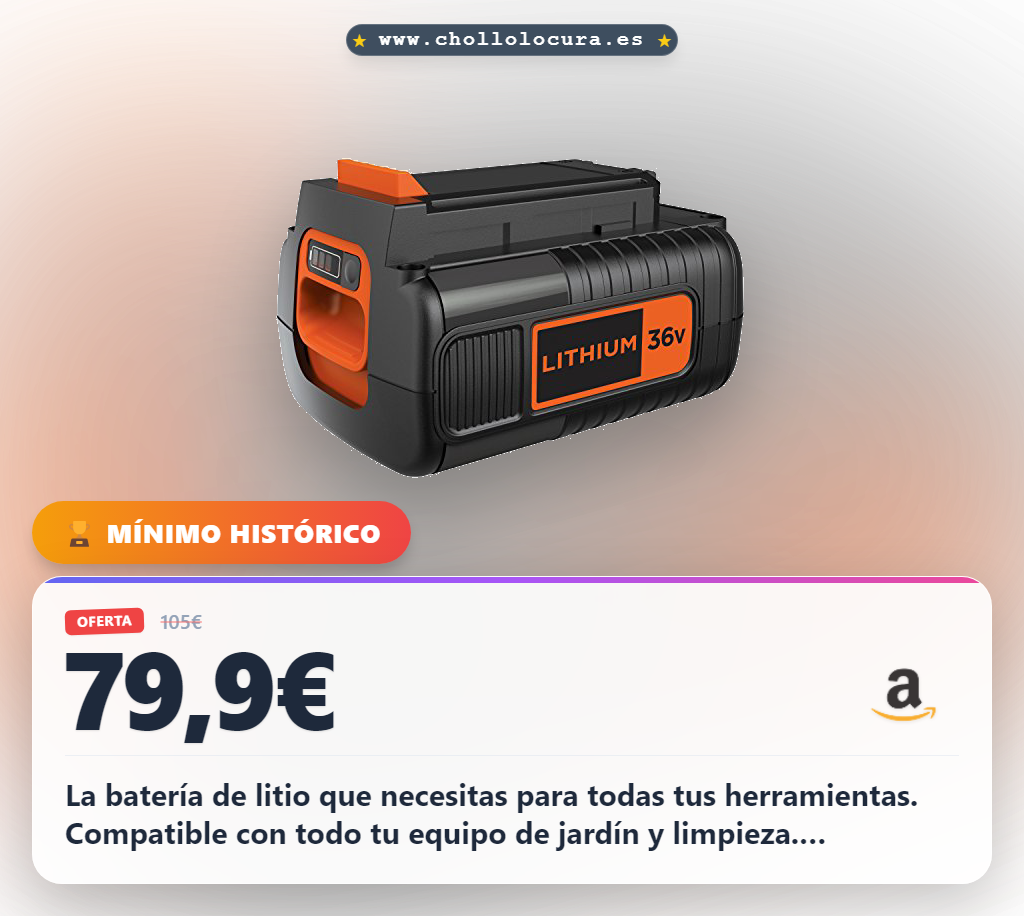 La batería de litio que necesitas para todas tus herramientas. Compatible con todo tu equipo de jardín y limpieza. Intercambiable y potente para que sigas trabajando sin límites.
