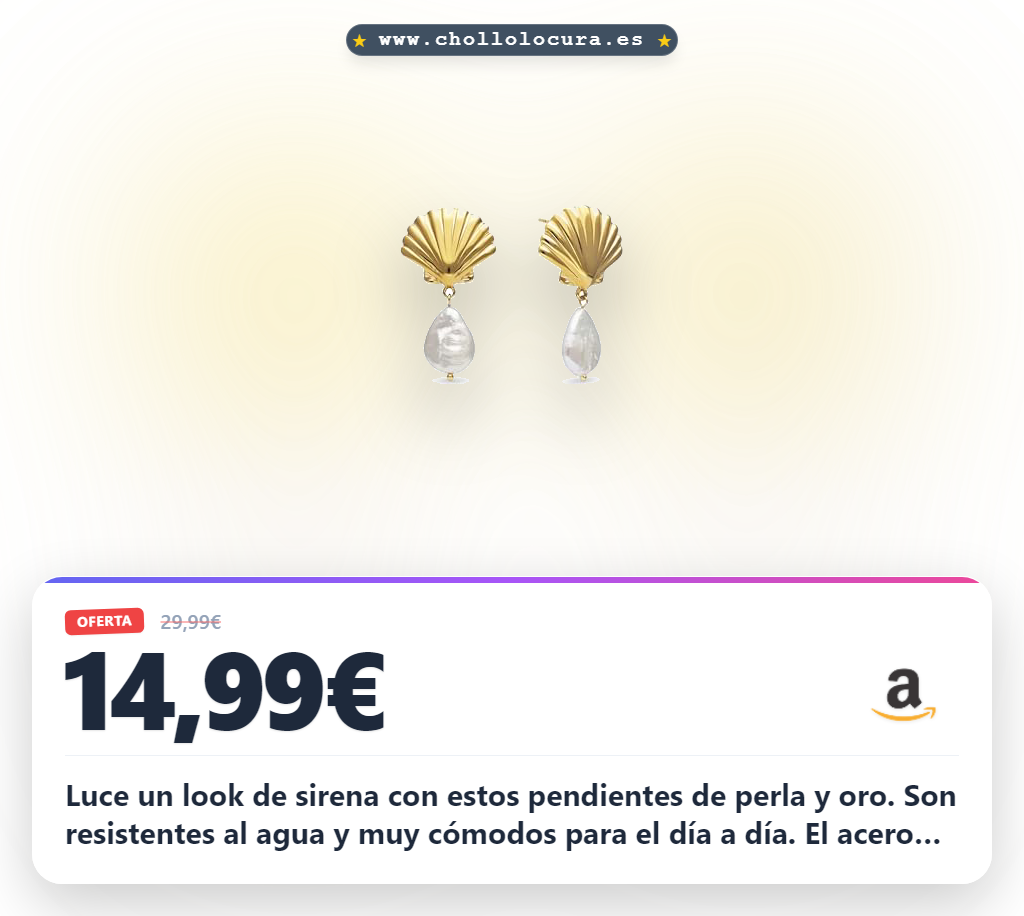 Adquiere pendientes de perla y oro 18kt para mujer. Luce un look sirena resistente al agua y cómodo. ¡Llévate el tuyo!