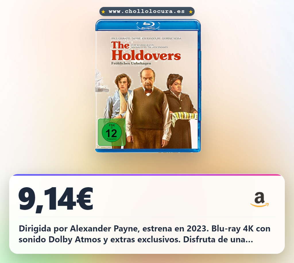 Disfruta de The Holdovers Blu-ray 4K con Dolby Atmos y extras exclusivos al mejor precio.