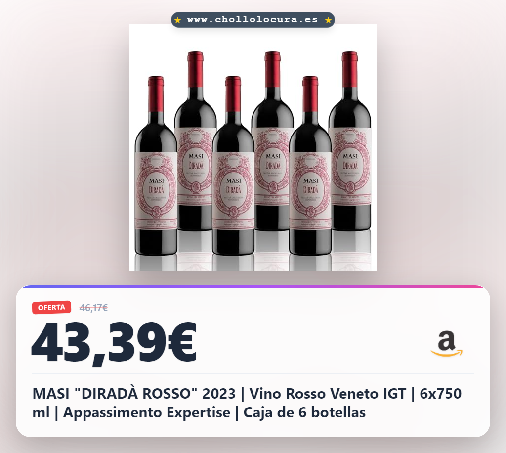 MASI "DIRADÀ ROSSO" 2023 | Vino Rosso Veneto IGT | 6x750 ml | Appassimento Expertise | Caja de 6 botellas