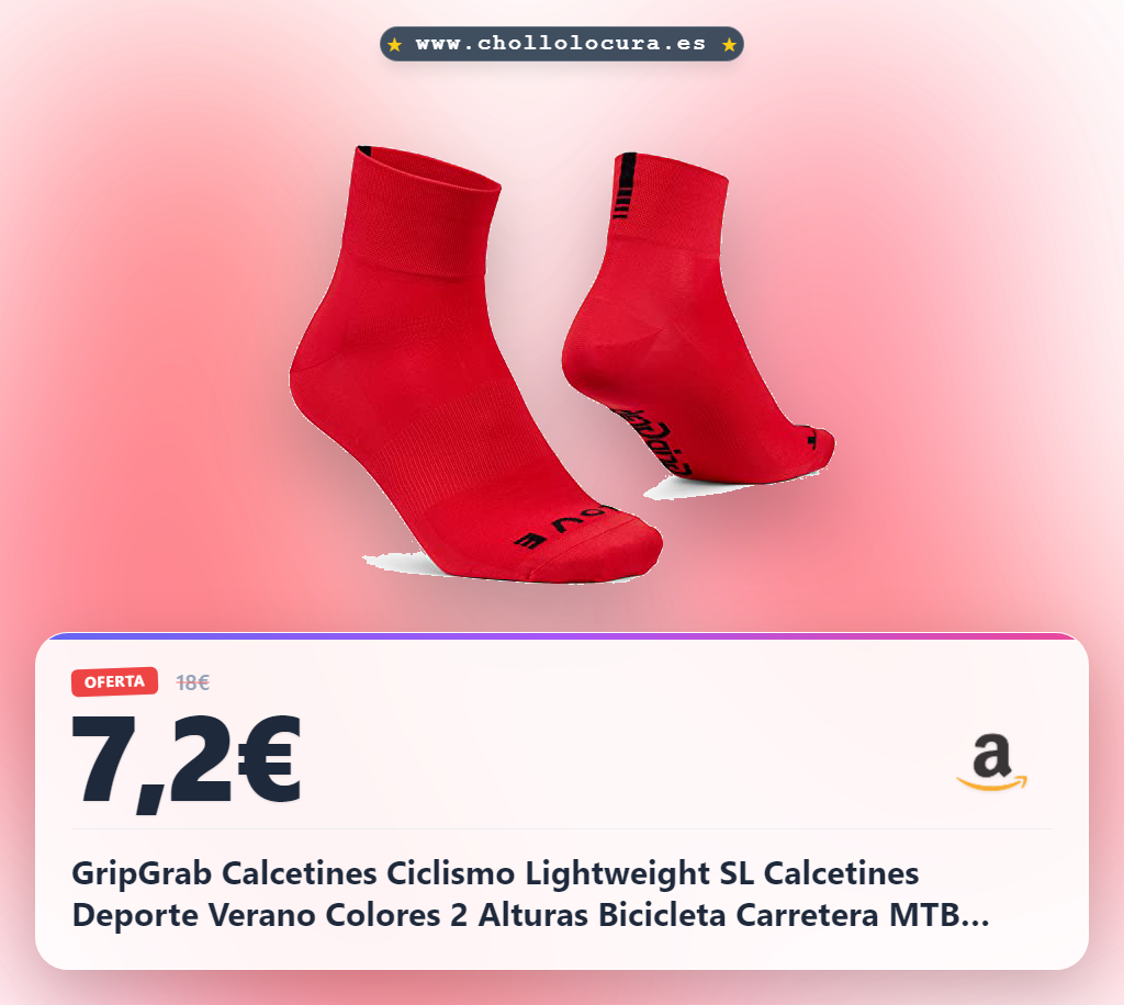 Aprovecha los calcetines GripGrab para ciclismo y running, transpirables Coolmax y ligeros en oferta histórica