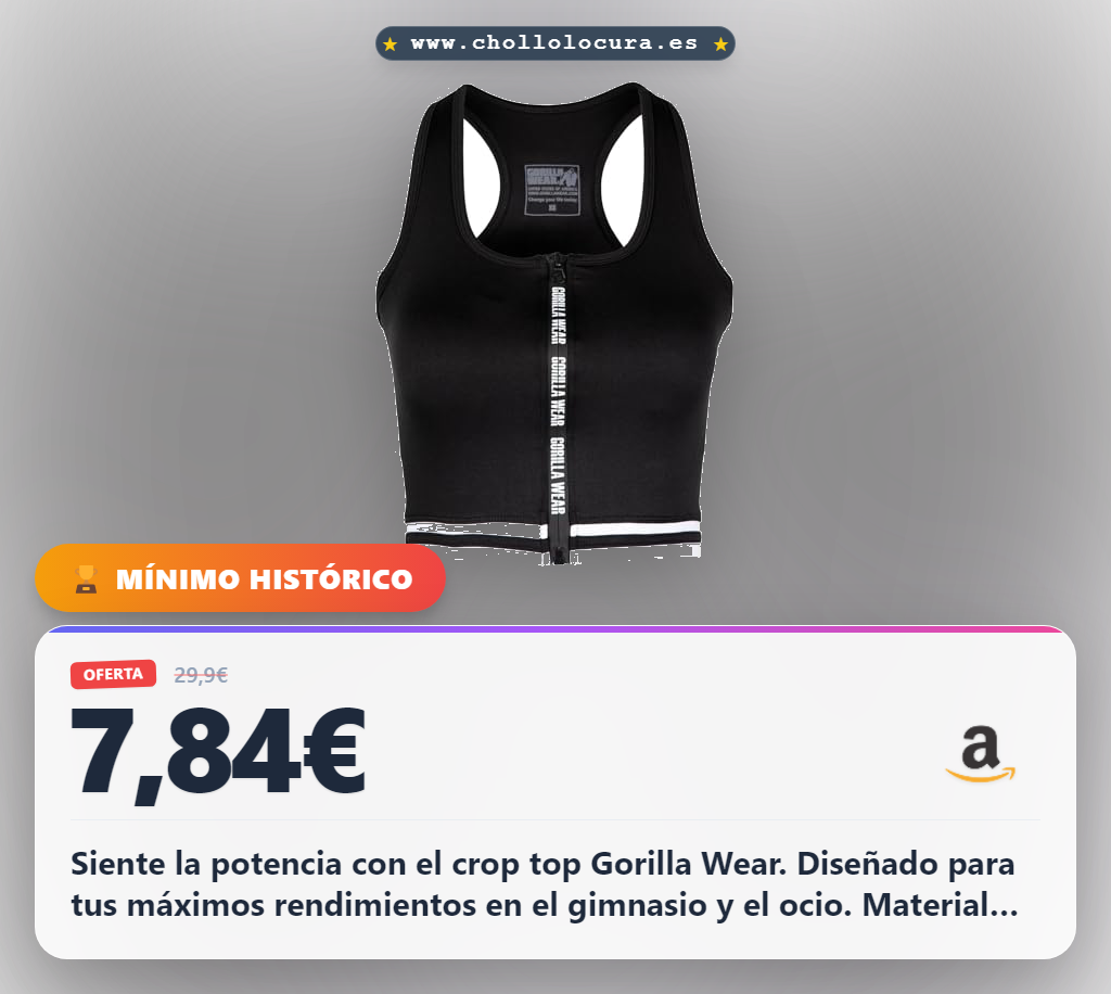 Aprovecha el Crop Top Gorilla Wear negro para Bodybuilding y deporte con ajuste ajustado