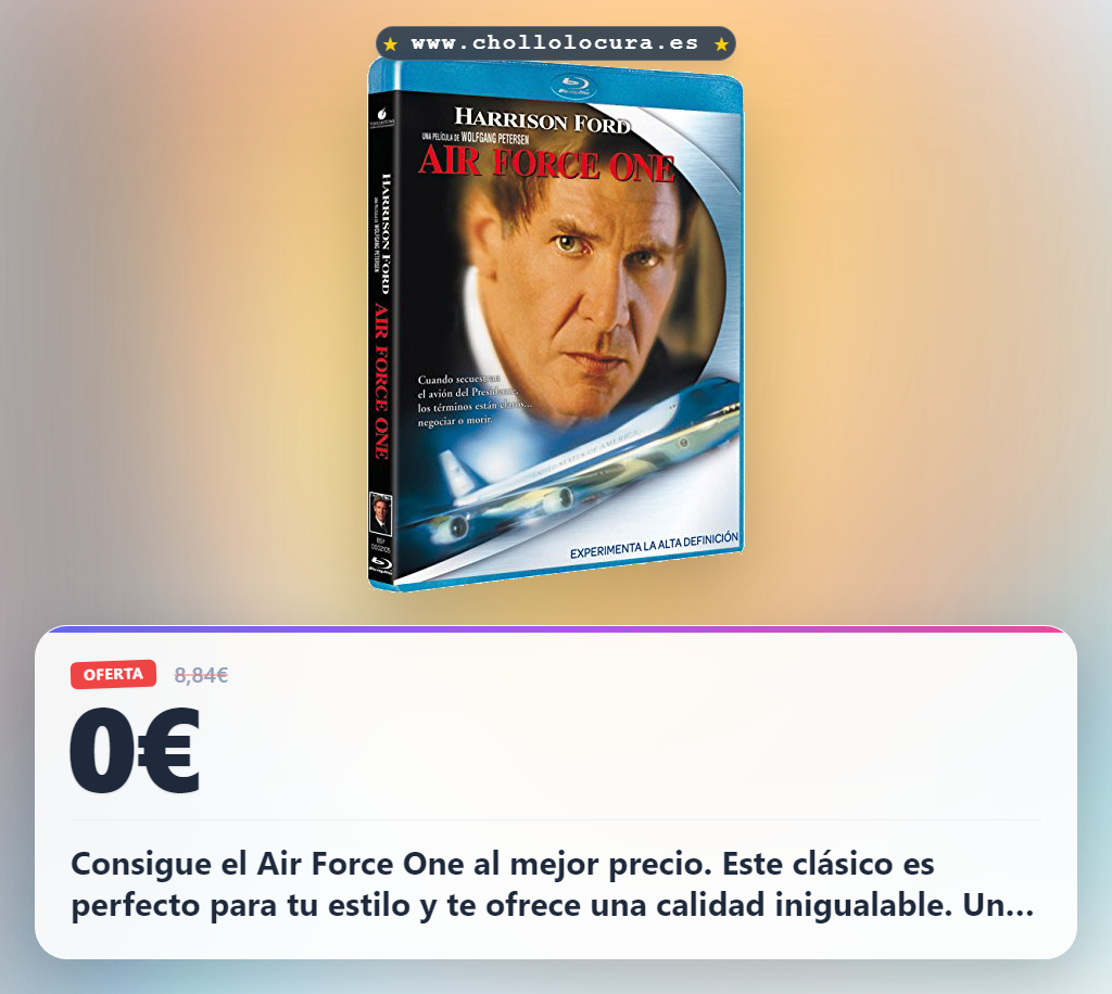 Aprovecha el Air Force One El avión del presidente en oferta histórica al mejor precio