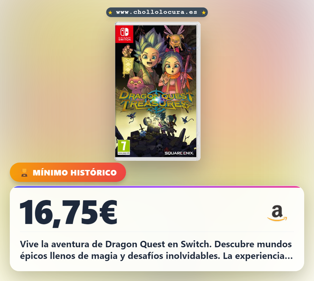 Consigue Dragon Quest Treasures para Nintendo Switch en oferta histórica al mejor precio
