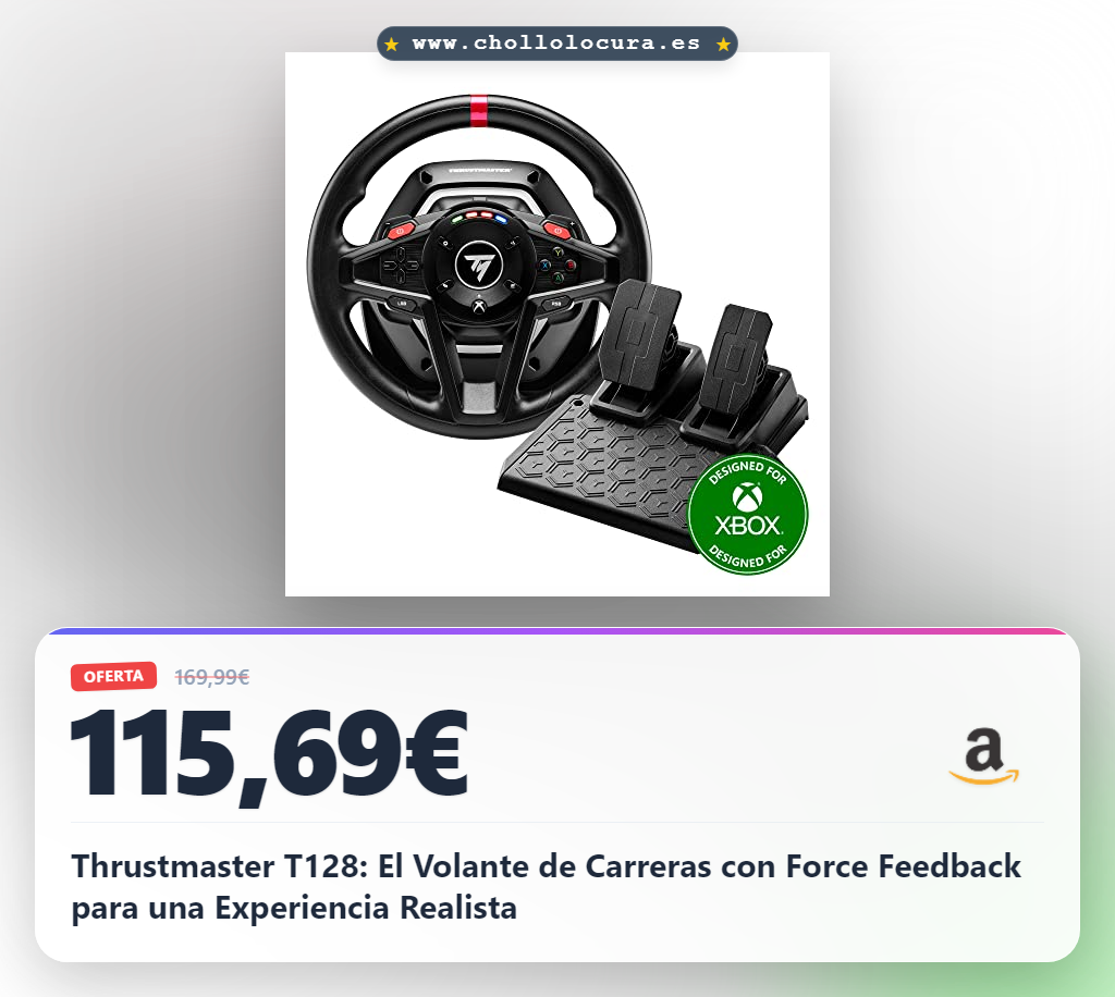 Thrustmaster T128: El Volante de Carreras con Force Feedback para una Experiencia Realista