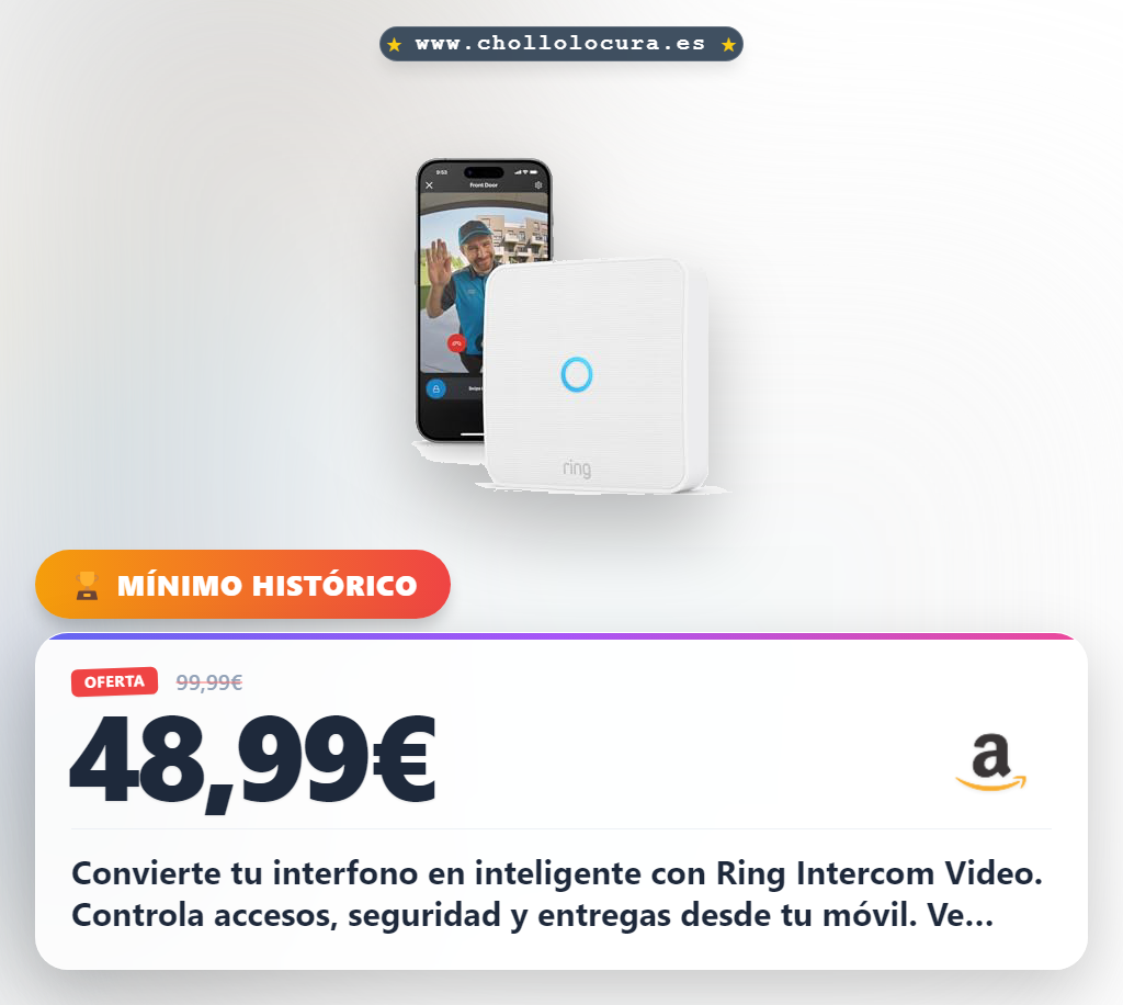 Aprovecha el Ring Intercom Video: seguridad inteligente y control de acceso con Alexa al mejor precio