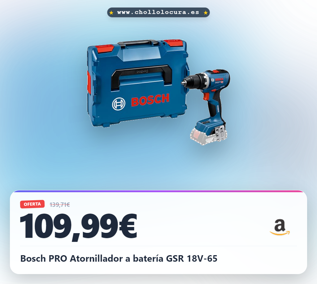 Bosch PRO Atornillador a batería GSR 18V-65