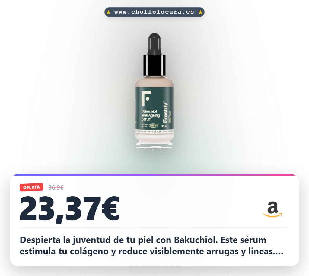 Descubre el Sérum Bakuchiol Freshly Cosmetics Well-Ageing para reducir arrugas y líneas de expresión en oferta