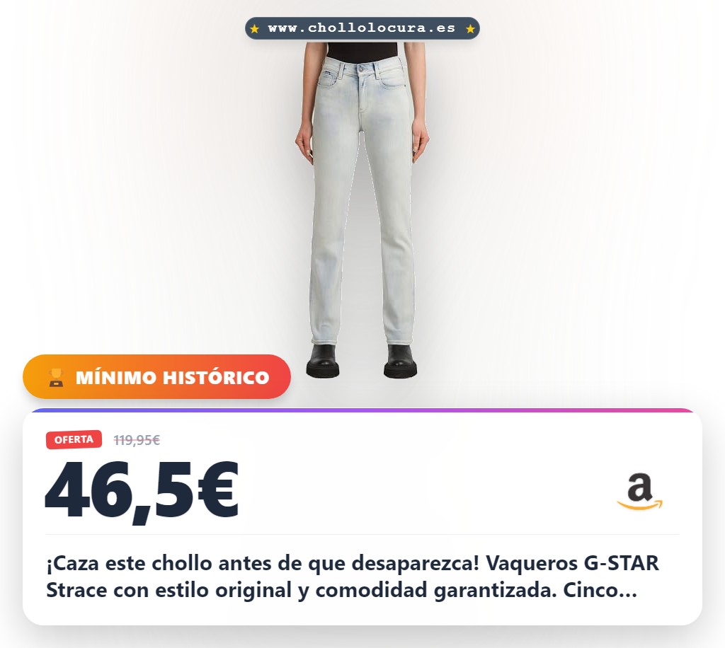 Adquiere estos Vaqueros G-STAR Strace Straight Azul con estilo original y comodidad a precio de chollo