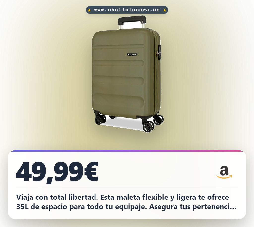 Viaja con total libertad. Esta maleta flexible y ligera te ofrece 35L de espacio para todo tu equipaje. Asegura tus pertenencias con el cierre de combinación lateral y disfruta del transporte sin esfuerzo gracias a sus ruedas multidireccionales.