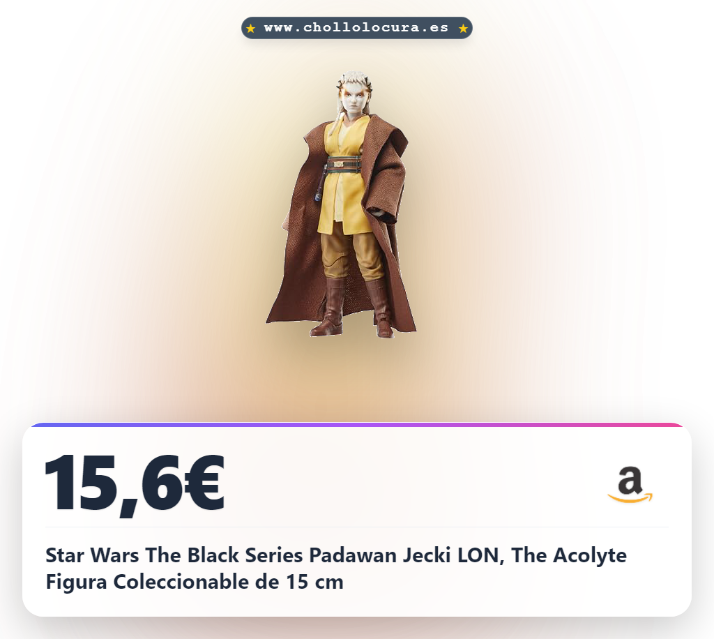 Star Wars The Black Series Padawan Jecki LON, The Acolyte Figura Coleccionable de 15 cm