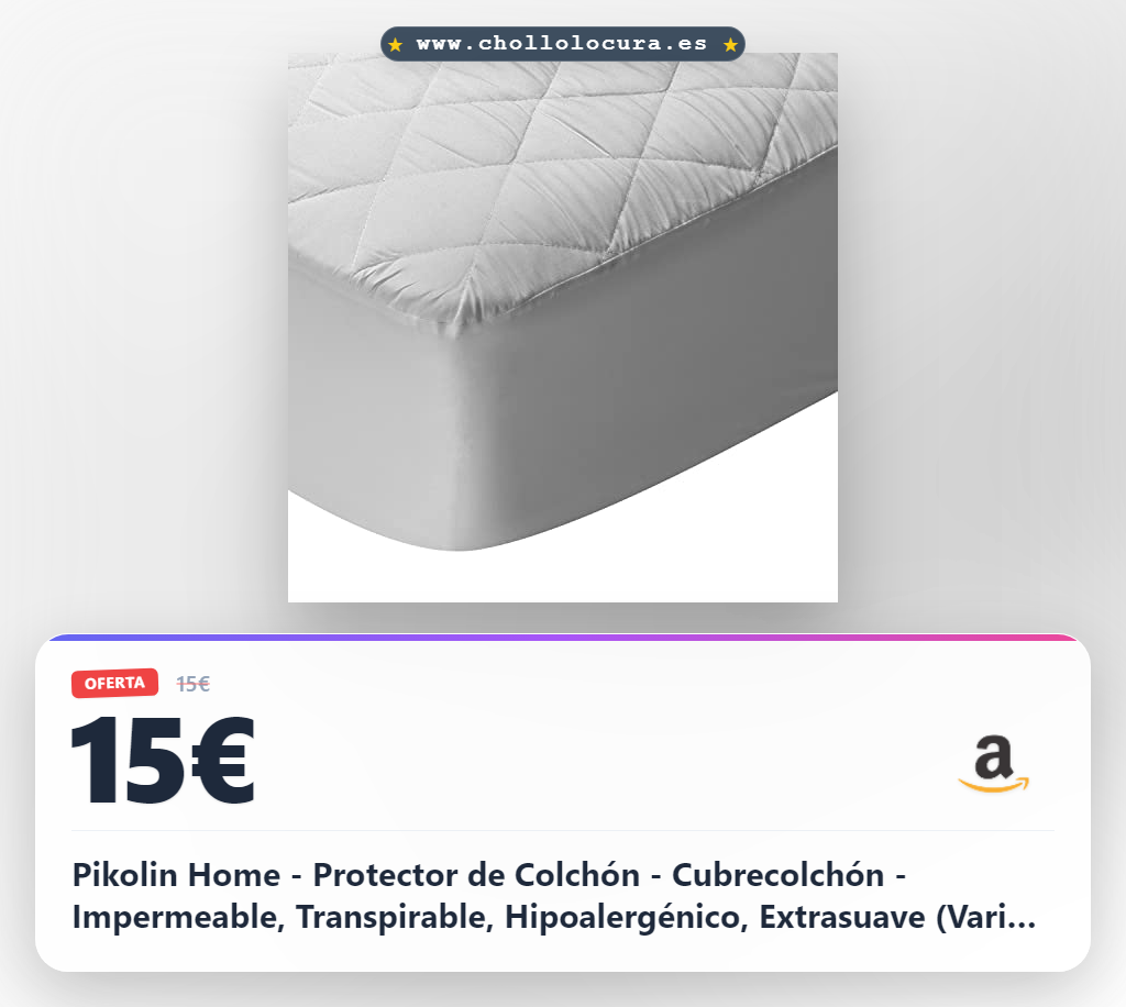 Pikolin Home - Protector de Colchón - Cubrecolchón - Impermeable, Transpirable, Hipoalergénico, Extrasuave (Varias Medidas)
