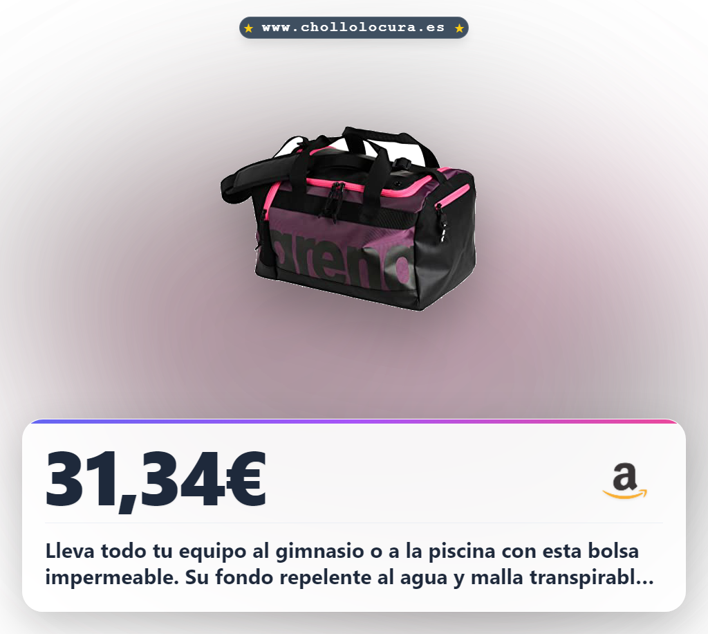 Aprovecha esta bolsa de gimnasio impermeable 25L con fondo repelente al agua al mejor precio de oferta