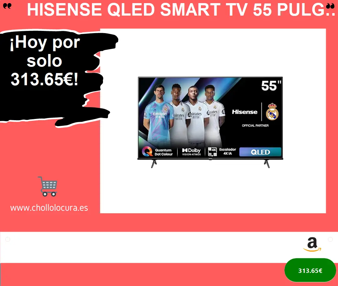 Hisense QLED Smart TV 55 Pulgadas