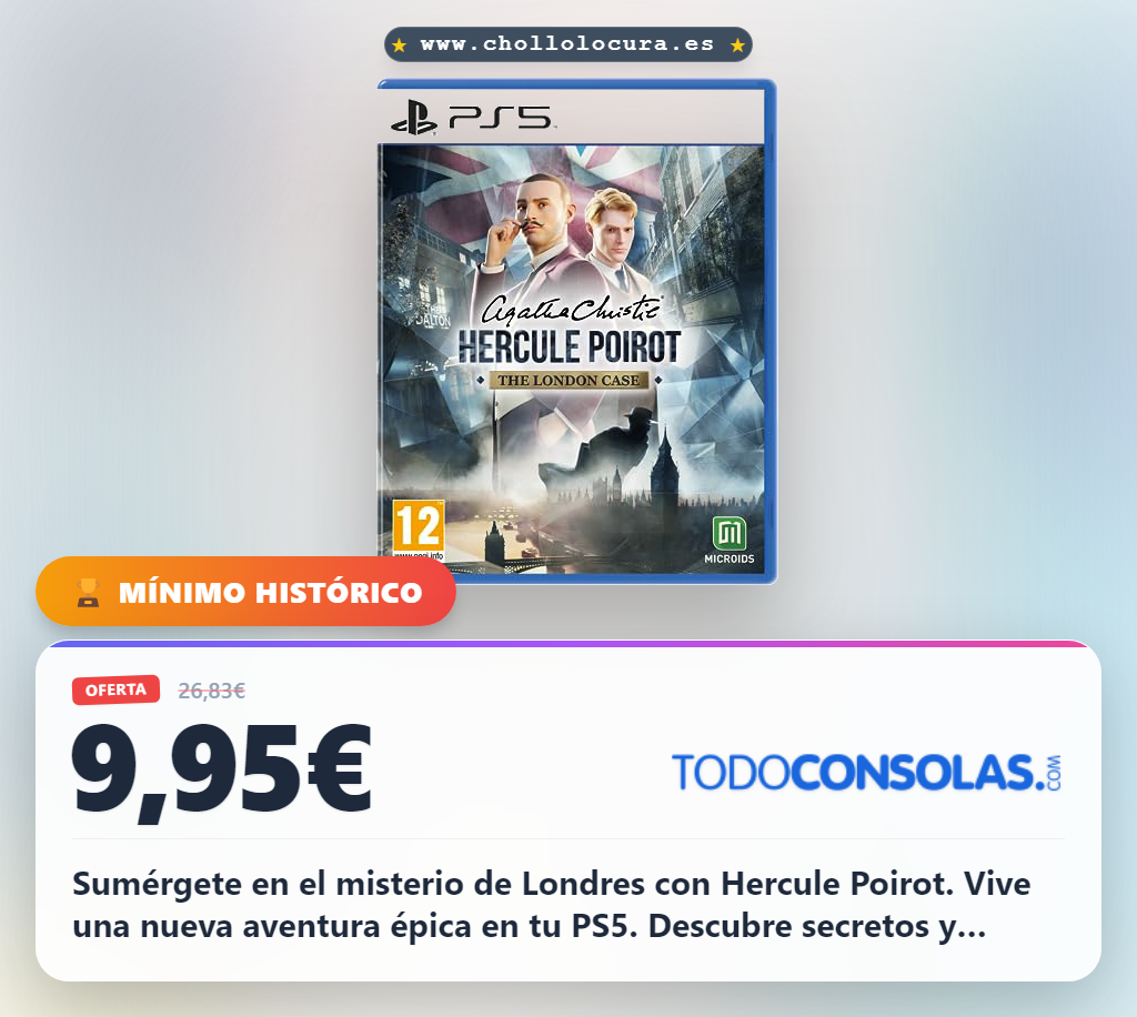 Descubre el misterio de Londres con Hercule Poirot en PS5. La nueva aventura de Agatha Christie ya está aquí.