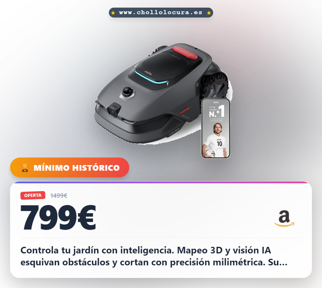 Aprovecha el robot cortacésped MOVA LiDAX Ultra 1600 con mapeo láser y corte preciso en oferta histórica