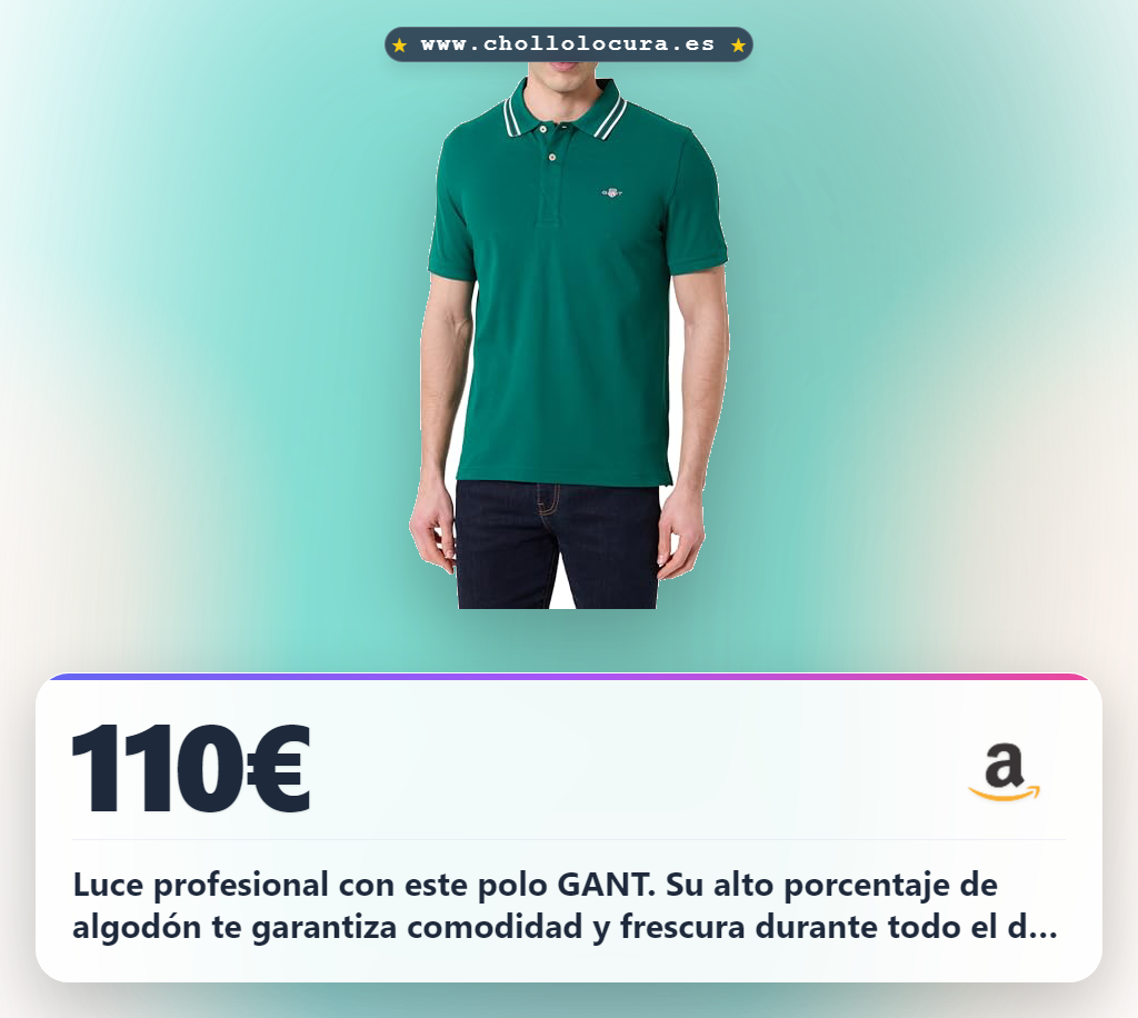 Luce profesional con este polo GANT. Su alto porcentaje de algodón te garantiza comodidad y frescura durante todo el día. El color verde oscuro es elegante y el corte XL es perfecto para ti. Un estilo impecable sin sacrificar la calidad.
