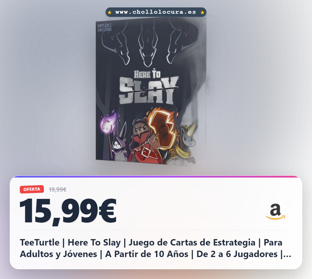 Consigue TeeTurtle Here To Slay: juego de cartas de estrategia para 2 a 6 jugadores al mejor precio