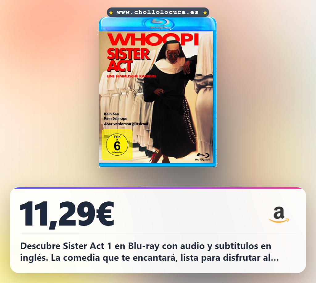 Aprovecha Sister Act 1 en Blu-ray con audio y subtítulos en inglés al mejor precio de oferta