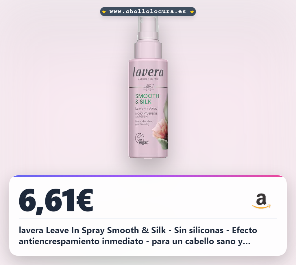 lavera Leave In Spray Smooth & Silk - Sin siliconas - Efecto antiencrespamiento inmediato - para un cabello sano y brillante - vegano - cosmética natural - 100 ml