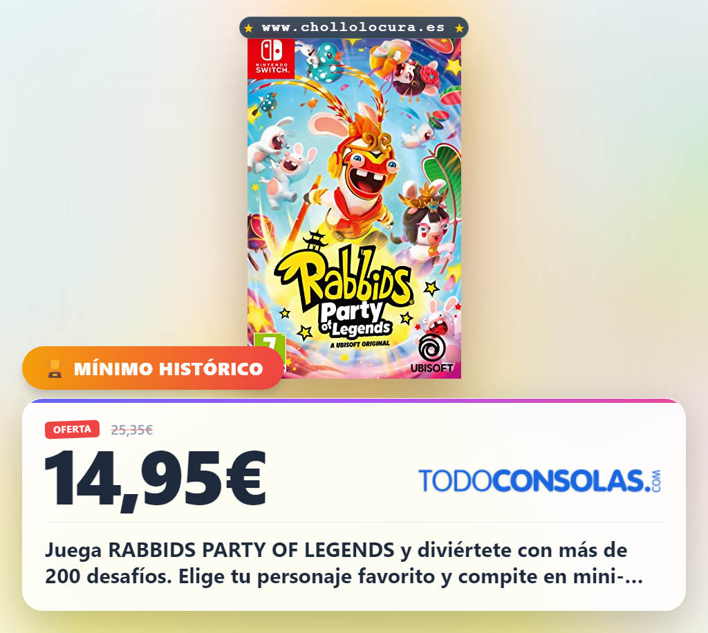 Descubre RABBIDS PARTY OF LEGENDS en Nintendo Switch: juegos Party emocionantes para toda la familia.