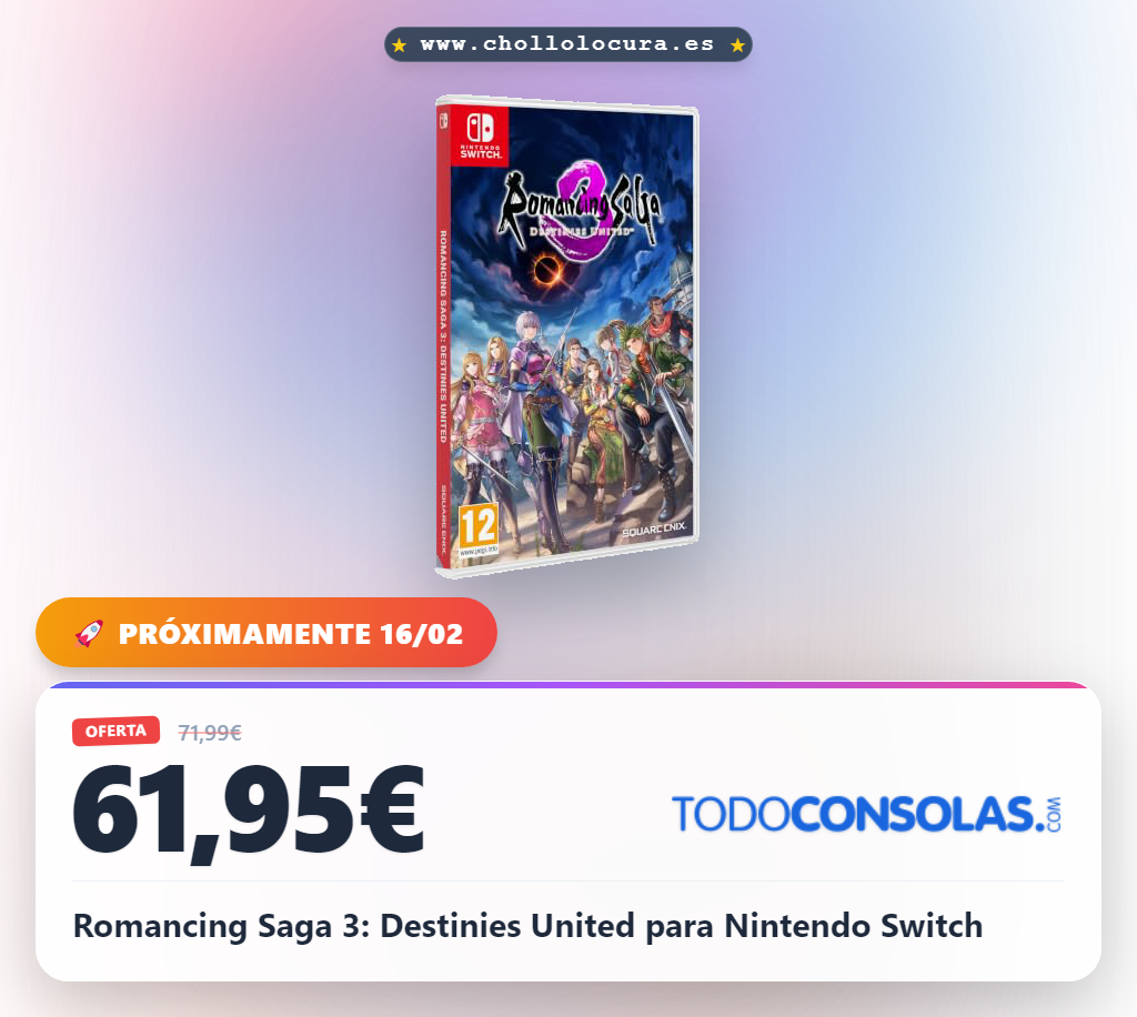 Romancing Saga 3: Destinies United para Nintendo Switch