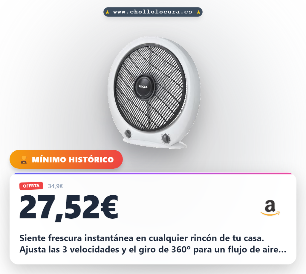 Aprovecha este ventilador portátil de mesa y suelo con 5 aspas para frescura instantánea al mejor precio