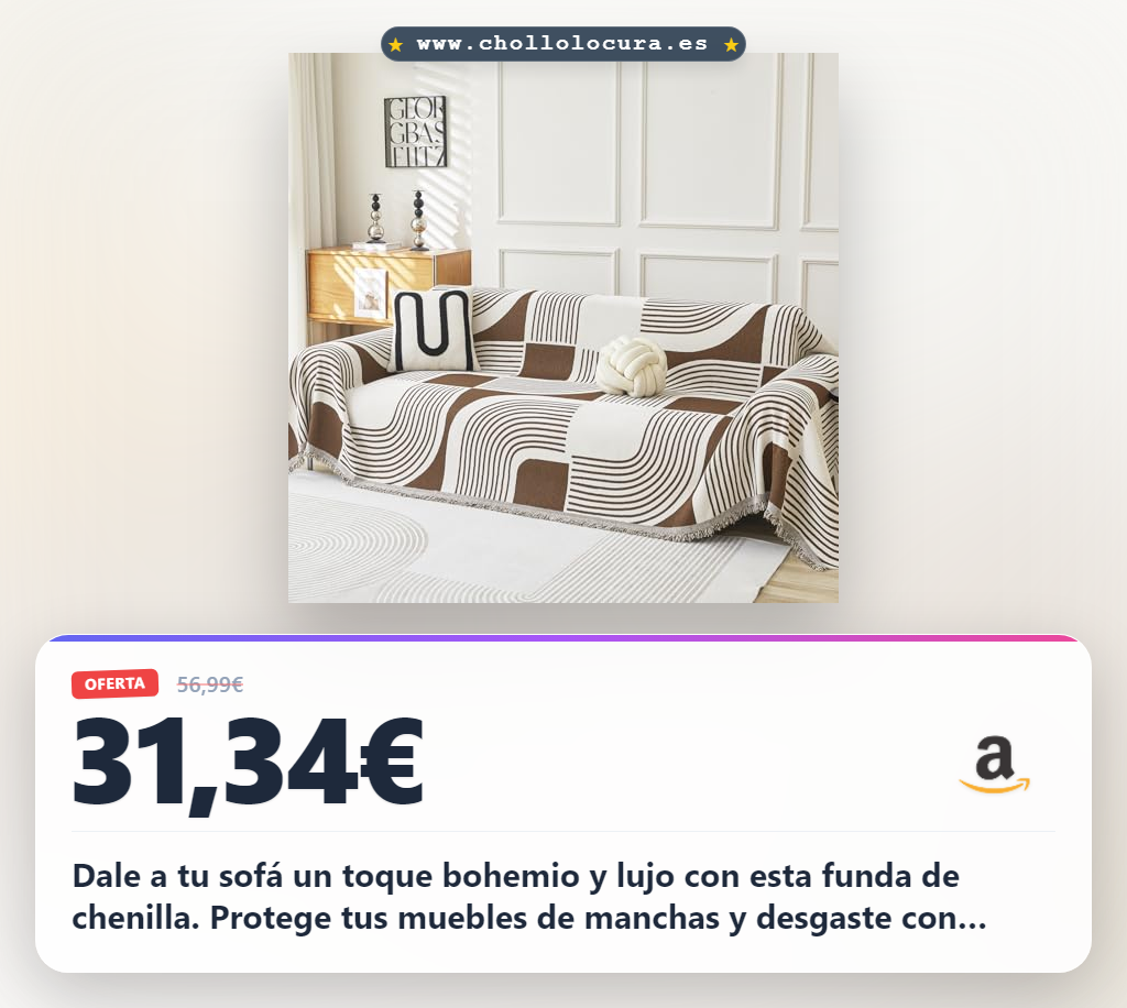 Consigue funda de sofá chenilla bohemia para perros y gatos en oferta histórica