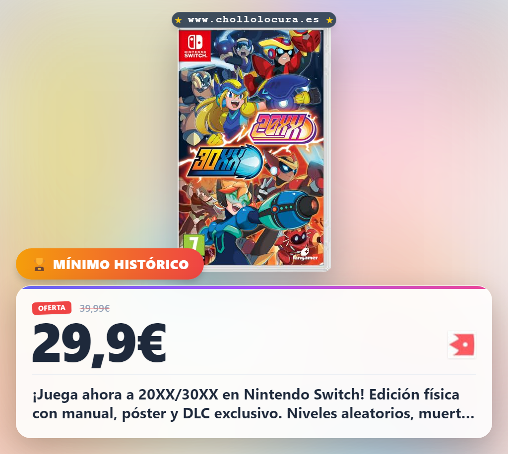 ¡20XX / 30XX en Switch: Edición física completa y emocionante!