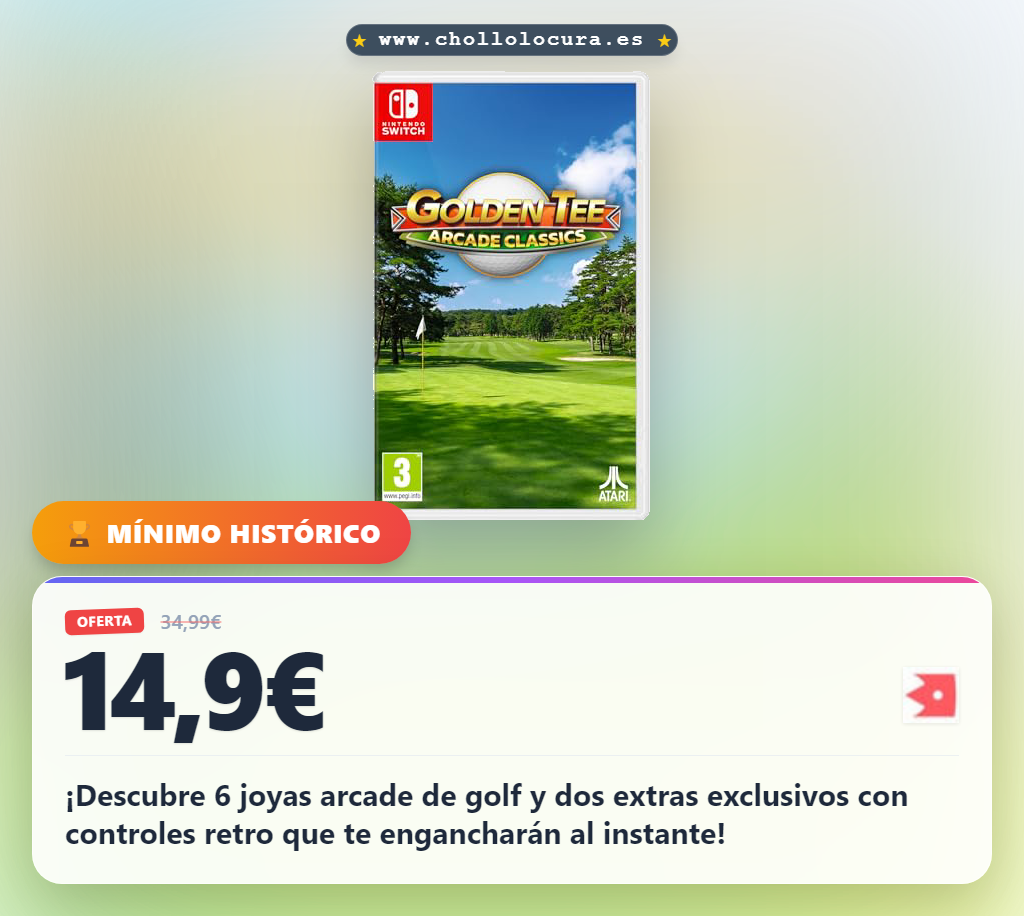 ¡Golden Tee Arcade Classics para Nintendo Switch! Revive la Magia del Golf Arcade con 6 Juegos Clásicos y Extras Exclusivos