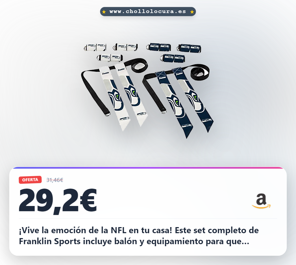 Disfruta el juego de fútbol NFL Franklin Sports en color blanco, talla única y al mejor precio.