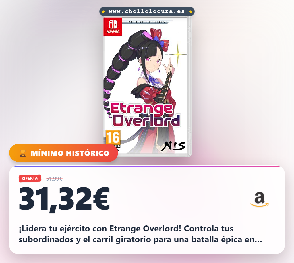 Aprovecha Etrange Overlord para Nintendo Switch: controla tu ejército y carril giratorio en oferta