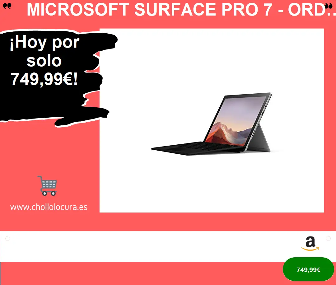 Microsoft Surface Pro 7 - Ordenador portátil 2 en 1 de 12.3" (Intel Core i5-1035G4, 8GB RAM, 128GB SSD, Intel Graphics, Windows 10) Plateado