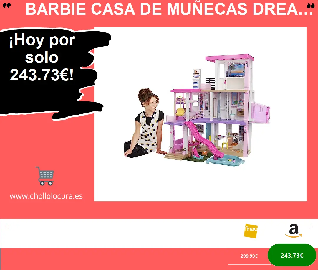 Barbie Casa de Muñecas Dreamhouse: Diversión Infinita con Piscina, Tobogán y Ascensor.