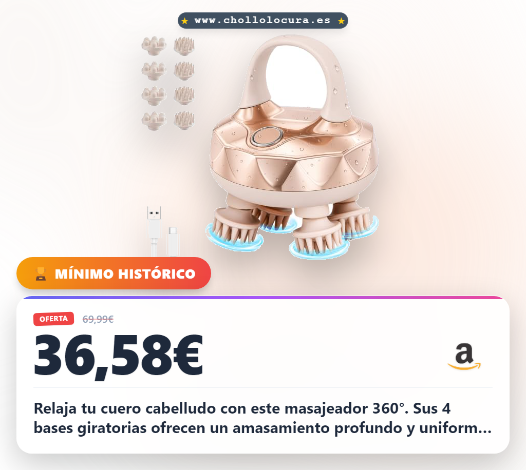 Logra un masaje 360° con el Snailax. Incluye 8 cabezales y es IPX7. Disfruta de la comodidad y el cuidado perfecto.