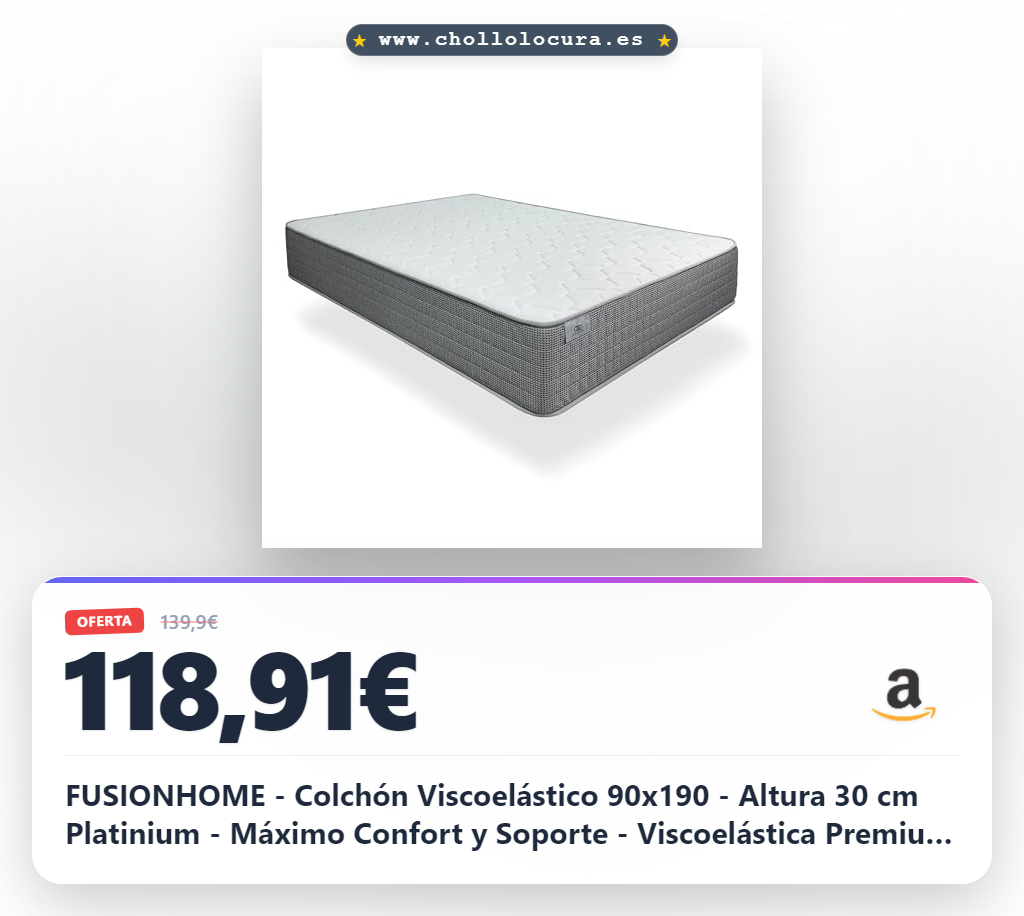 ¡Colchón Viscoelástico 30 cm! Doble Cara Invierno/Verano, AITEX Certificado, Máximo Confort y Soporte - ¡Descubre el Sueño Perfecto!