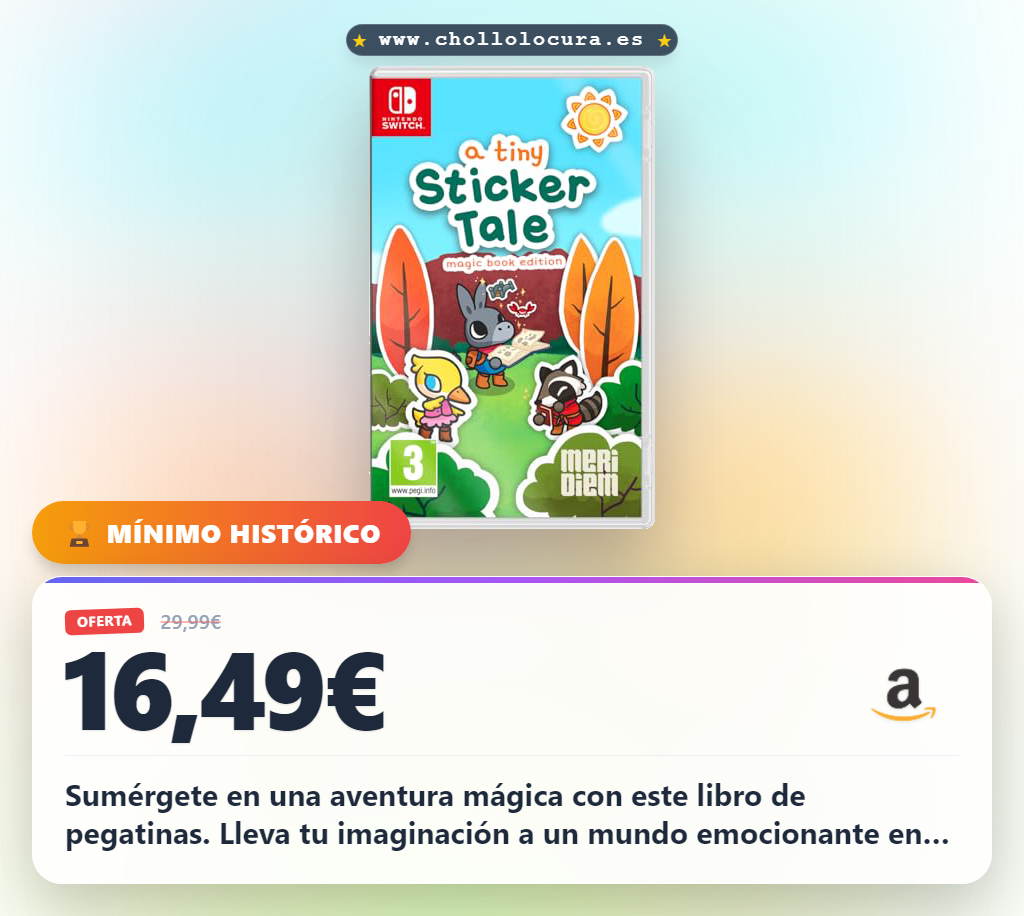 Aprovecha el paquete A Tiny Sticker Tale Magic Book Edition para Nintendo Switch y sumérgete en una historia emocionante