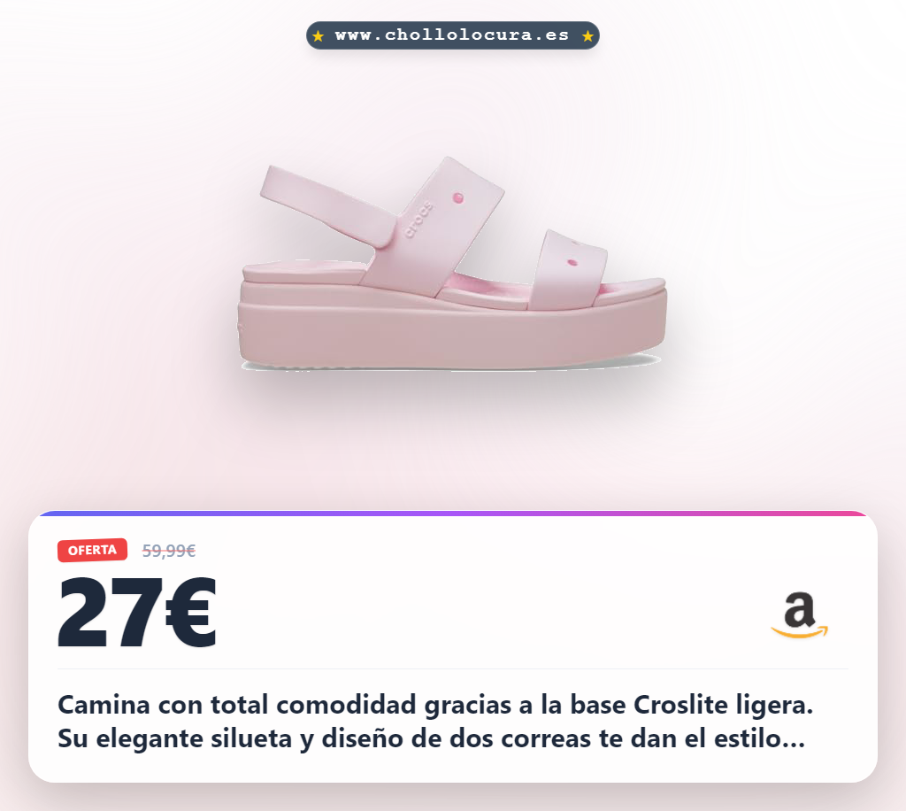 Aprovecha las Crocs Brooklyn 4u de leche rosa. Sandalias mujer ligeras con Croslite y paseo revolucionario al mejor precio