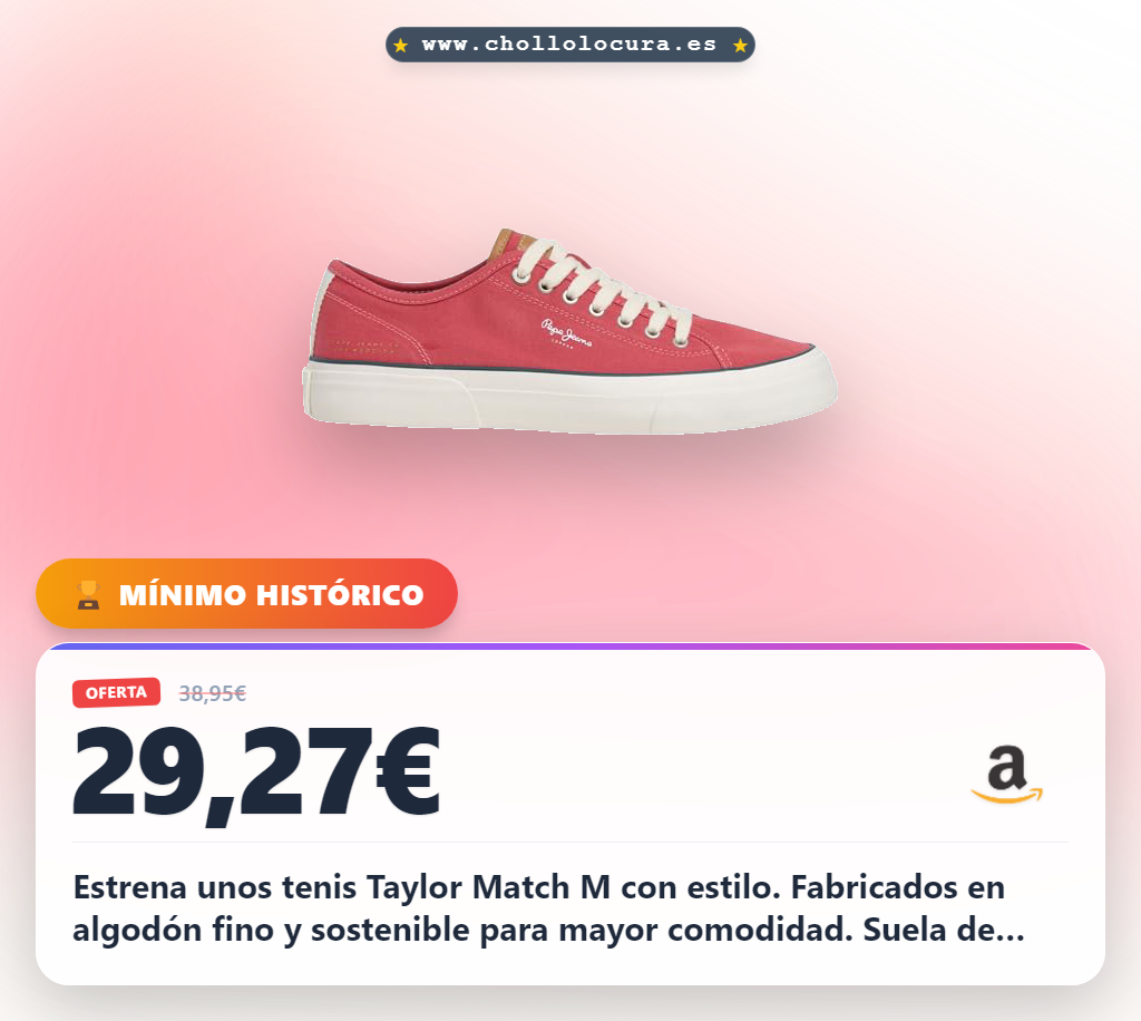 Consigue tenis Taylor Match M para hombre en oferta: estilo rojo claro y algodón fino