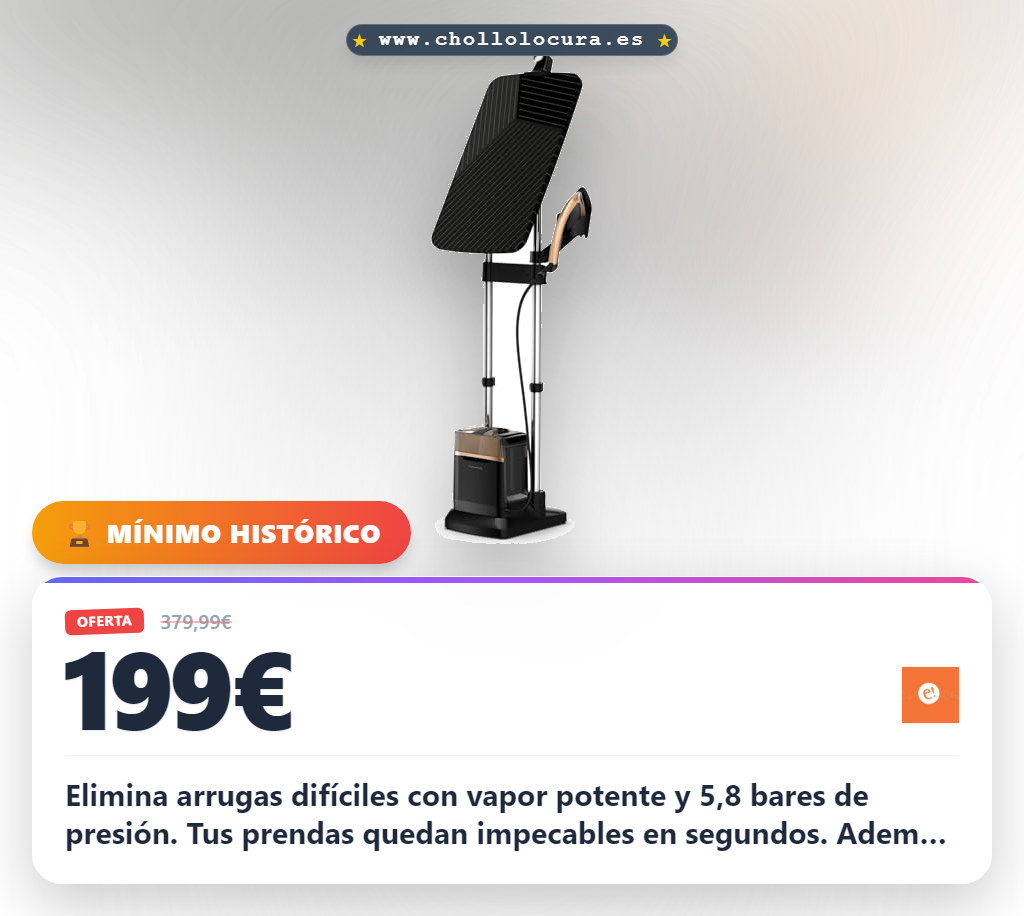 Descubre el cepillo de vapor Rowenta IXEO Power QR2020: elimina arrugas y olores con 5,8 bares de presión al mejor precio