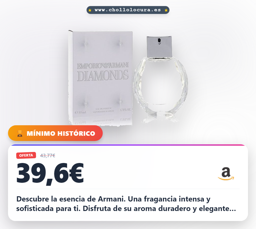 Aprovecha el perfume Armani Diamonds EDP vaporizador 50 ml en oferta histórica