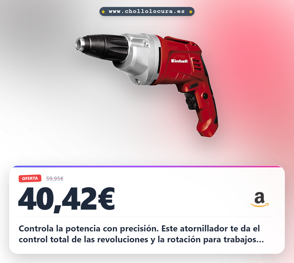 Aprovecha el atornillador inalámbrico Einhell TH-DY 500W con caja de cambios y cabezal de engranaje al mejor precio