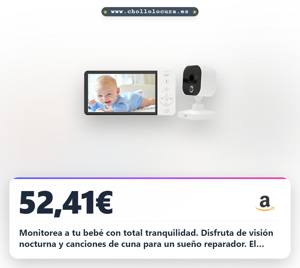Aprovecha este monitor de video para bebé 5 pulgadas inalámbrico con visión nocturna y canciones de cuna al mejor precio